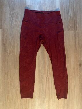 Avia Burgundy Patterned Leggings